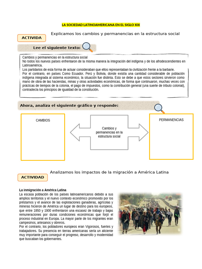 La Sociedad Latinoamericana en El Siglo Xix para El Grupo | PDF ...