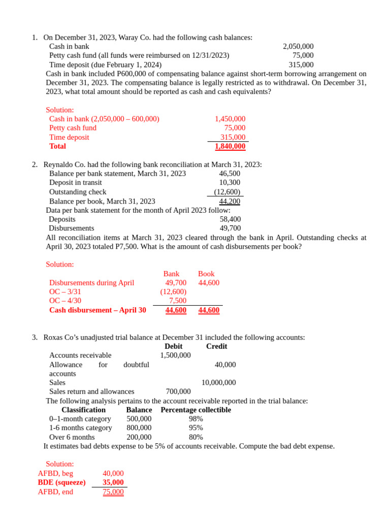 Cash Management and Inventory Analysis | PDF | Accounts Payable | Inventory