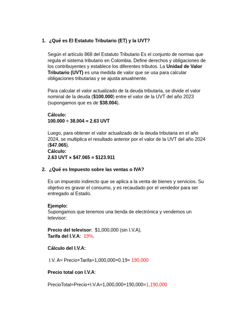 Generalidades Del IVA | PDF | Impuesto al valor agregado | Impuestos
