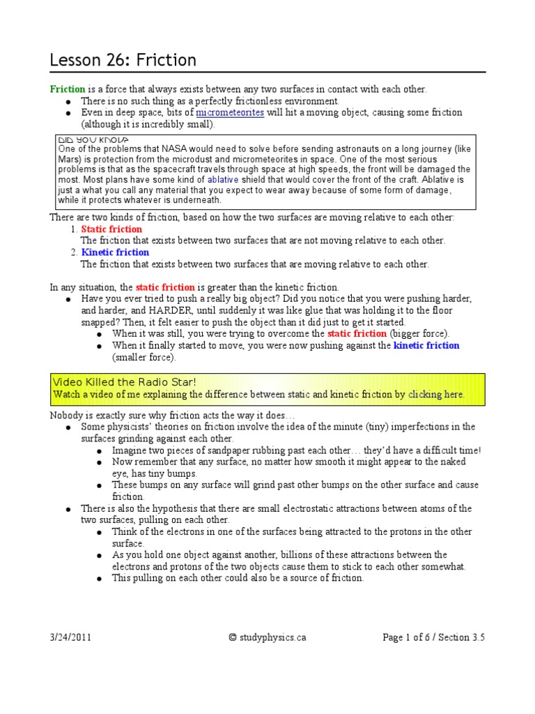 26 Friction | PDF