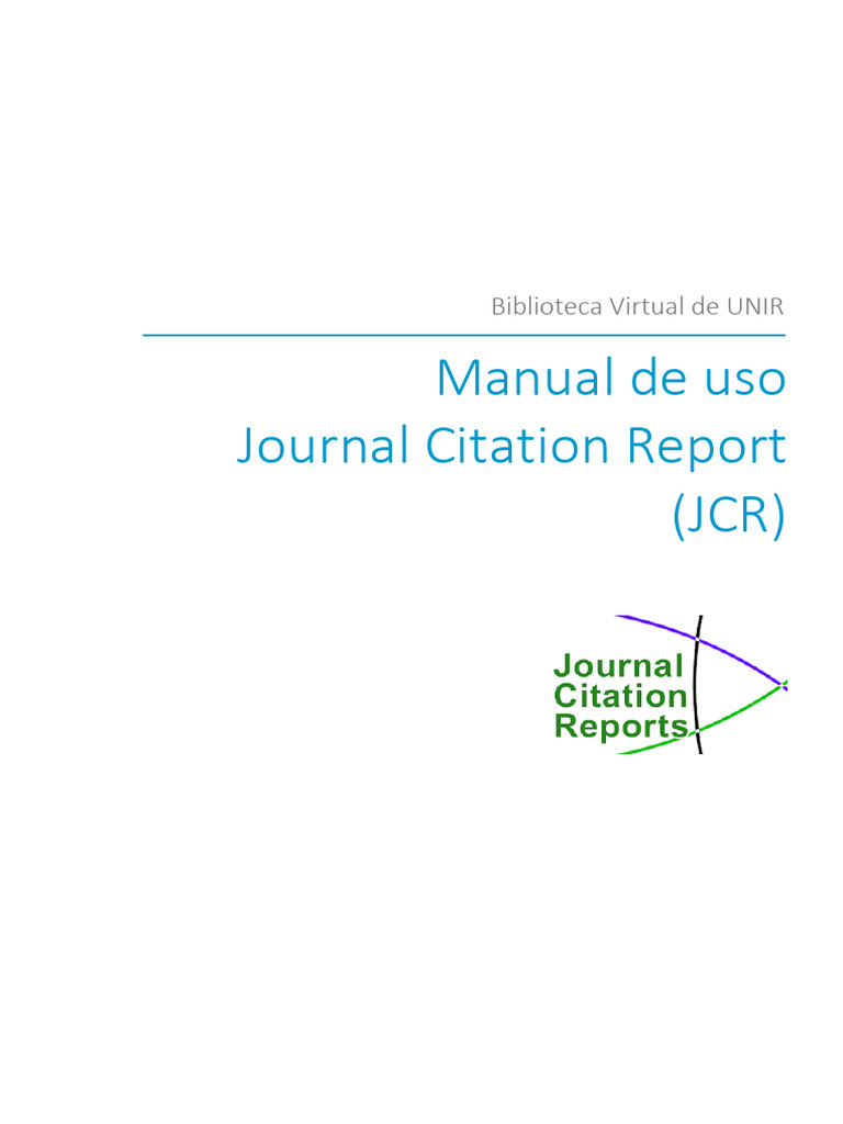 Uso del Journal Citation Report (JCR) | PDF | Red mundial | Internet y web