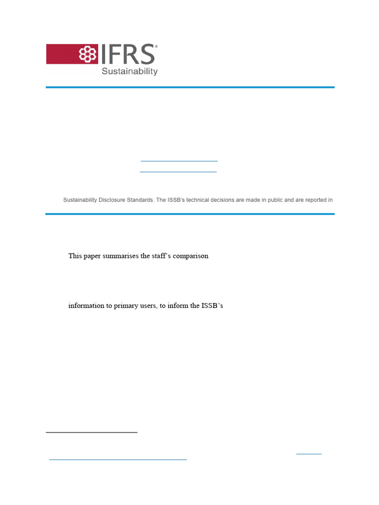 Human Capital Standards Comparison to IFRS S1 | PDF | Risk | Governance