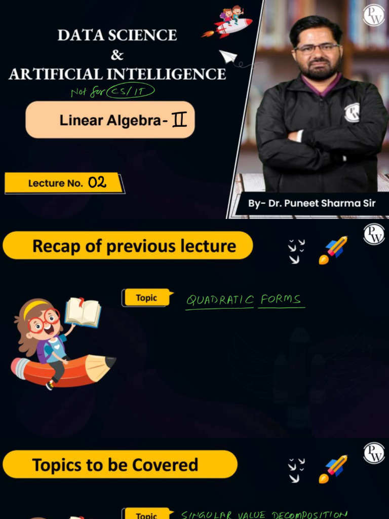 Linear Algebra - 2 02 Class Notes | PDF