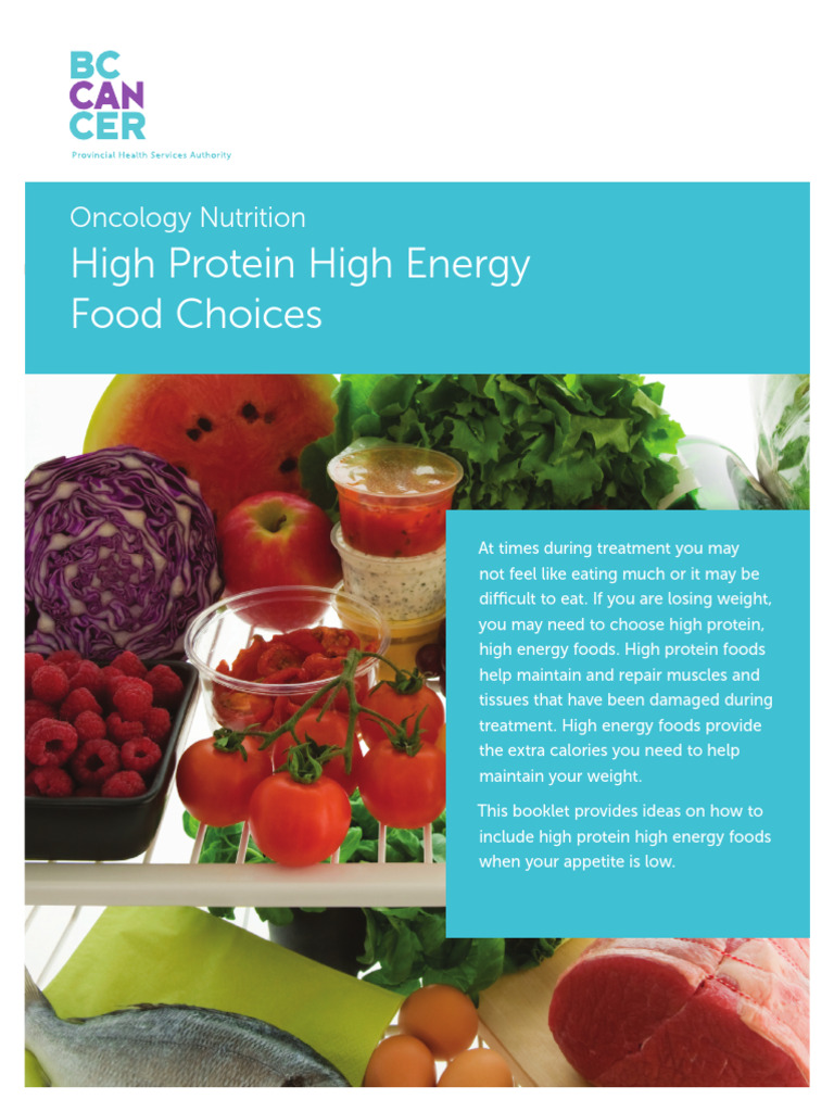 High Protein Energy Foods for Low Appetite | PDF | Tofu | Foods