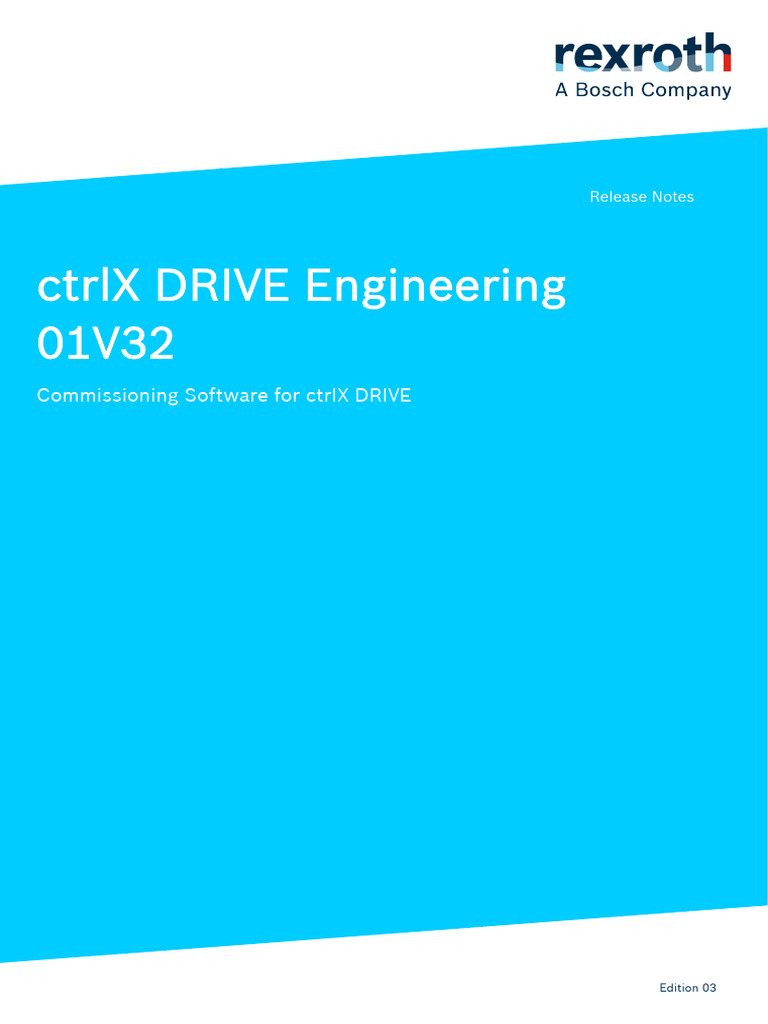 ctrlX DRIVE Engineering 01V32 Release Notes | PDF | Software | Cyberspace