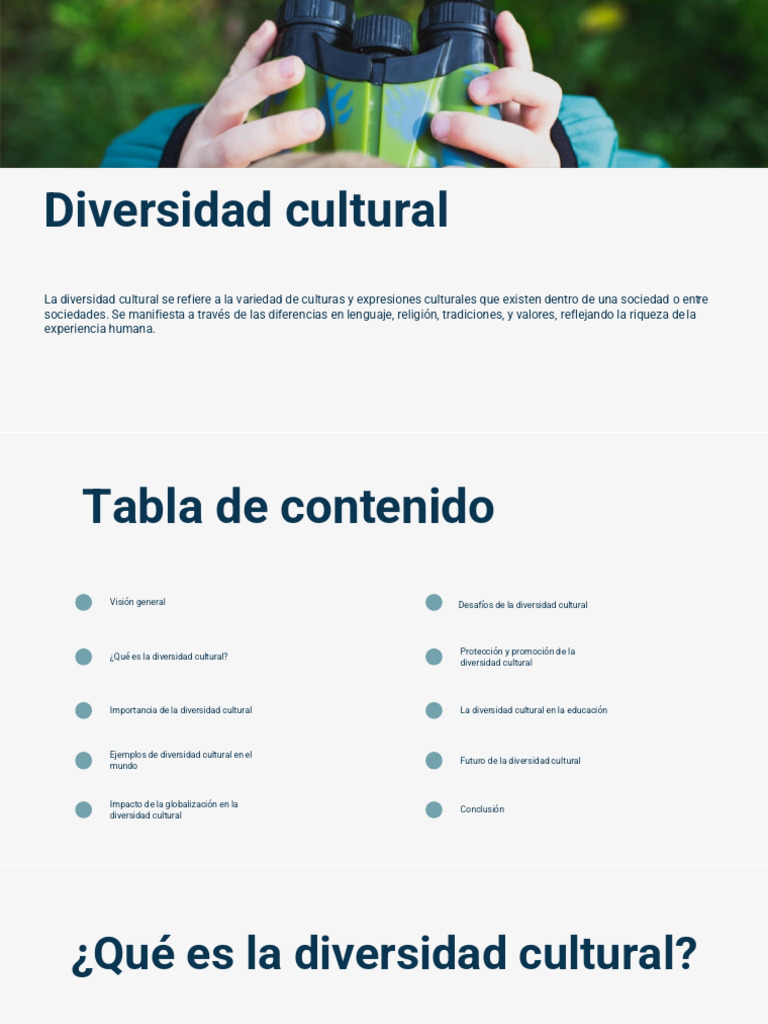 Importancia de la Diversidad Cultural | PDF | Sociedad | Sustentabilidad