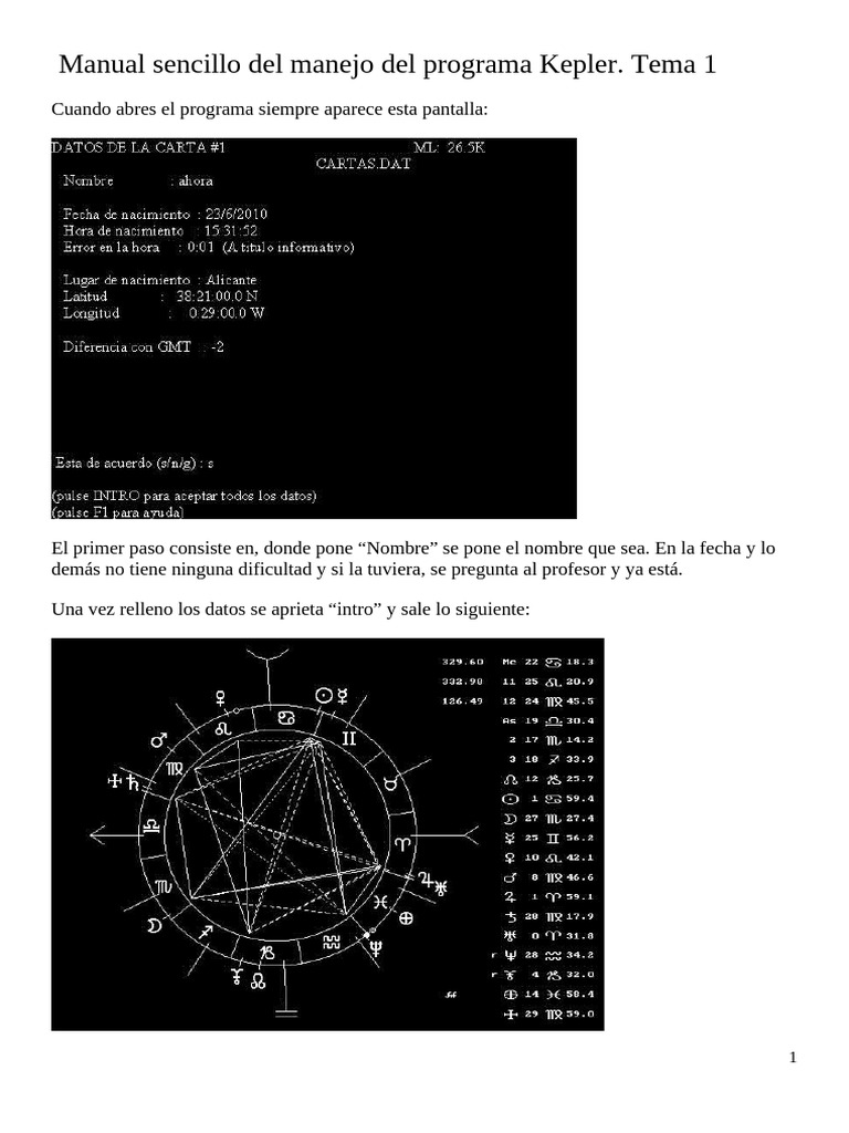 Guía básica para usar Kepler en astrología | PDF | Cielo | Astrología