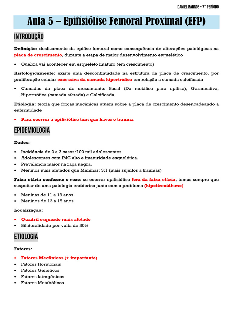 Sinal de Trethowan na Epifisiólise Femoral | PDF | Osteoartrite ...