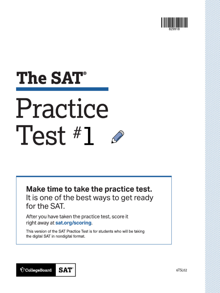 SAT Practice Test 1 With Answer Key and Scoring Info | PDF