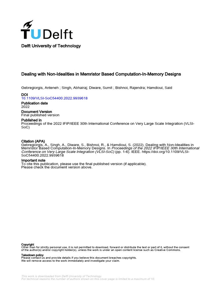 Non-Idealities in Memristor CIM Designs | PDF | Flash Memory | Cmos