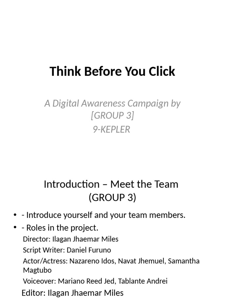 Digital Safety: Think Before You Click | PDF