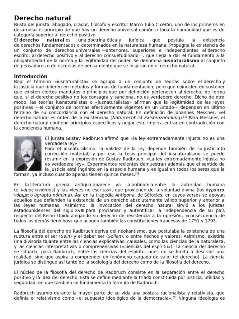 Principios del Derecho Natural y su Justificación | PDF | La Ley ...