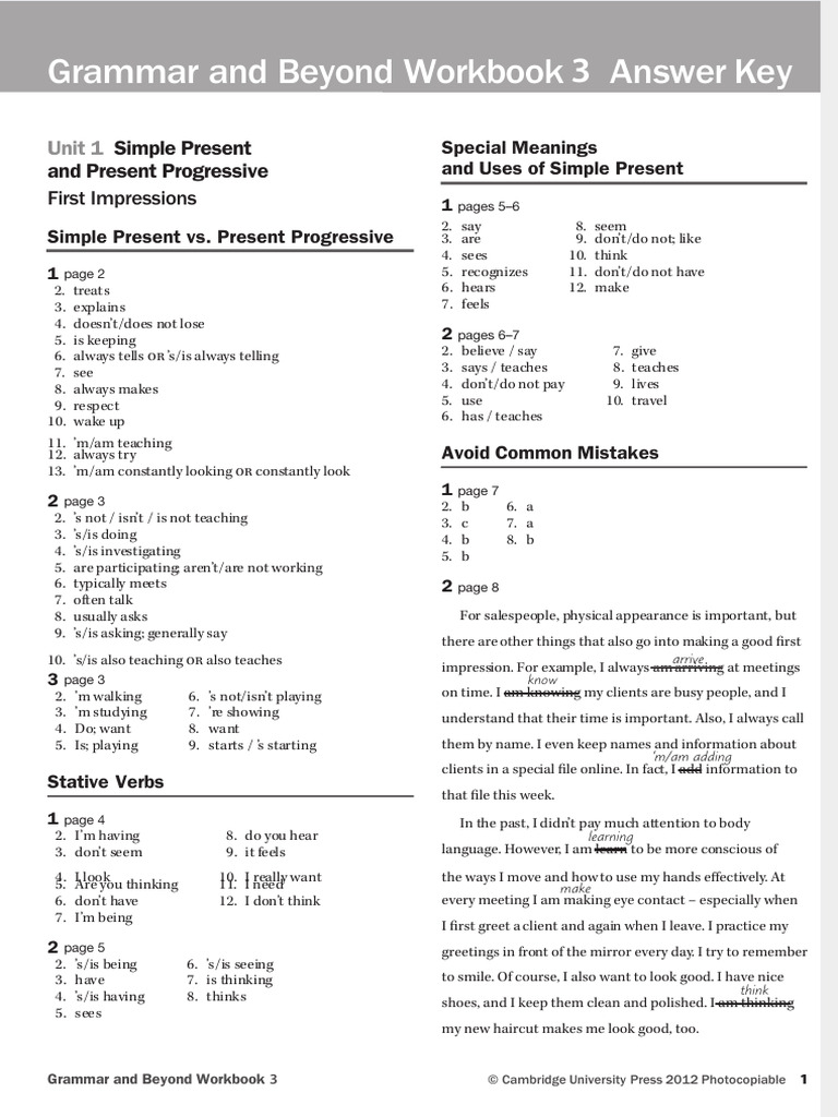 GAB Level 3 Workbook Answer Key | PDF | Linguistic Morphology ...