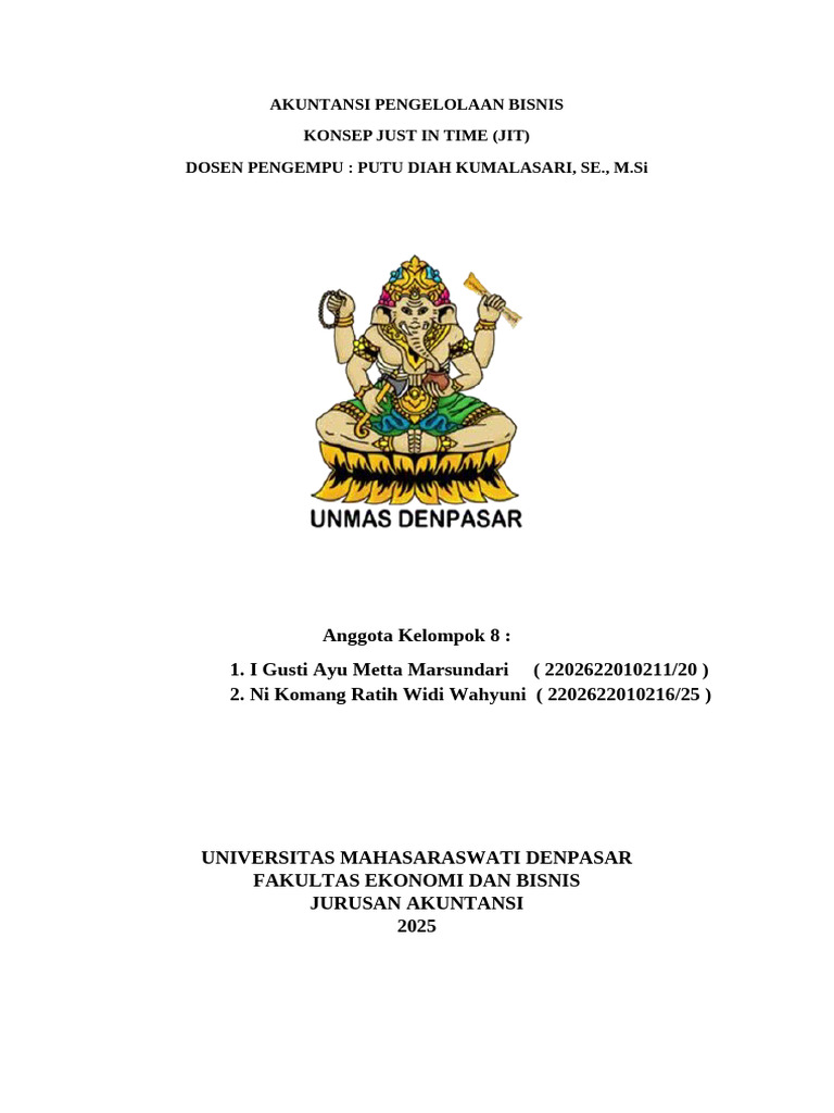Manfaat dan Tantangan Just in Time (JIT) | PDF