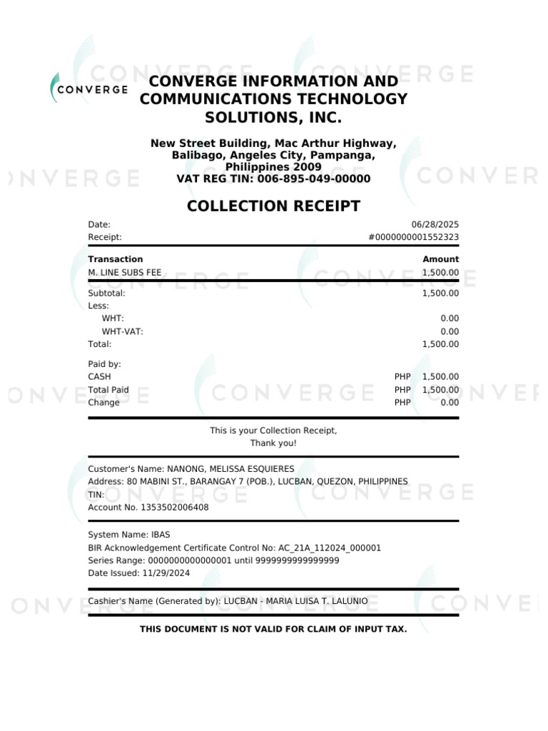 Converge Information and Communications Technology Solutions, Inc | PDF