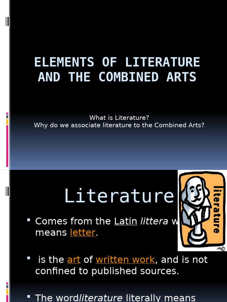 Elements of Literature and The Combined Arts 1 1 | PDF | Humanism ...