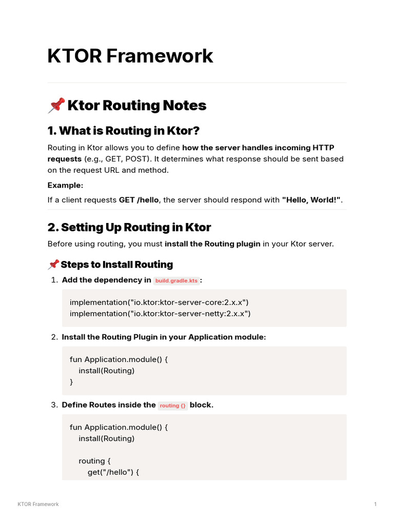 Ktor Routing Guide and Examples | PDF | Computing | World Wide Web