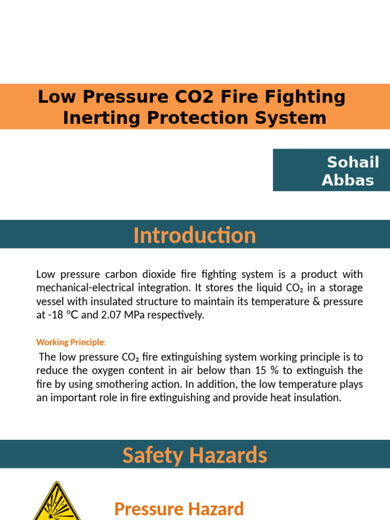 Low Pressure CO2 Fire Fighting System | PDF | Valve | Carbon Dioxide