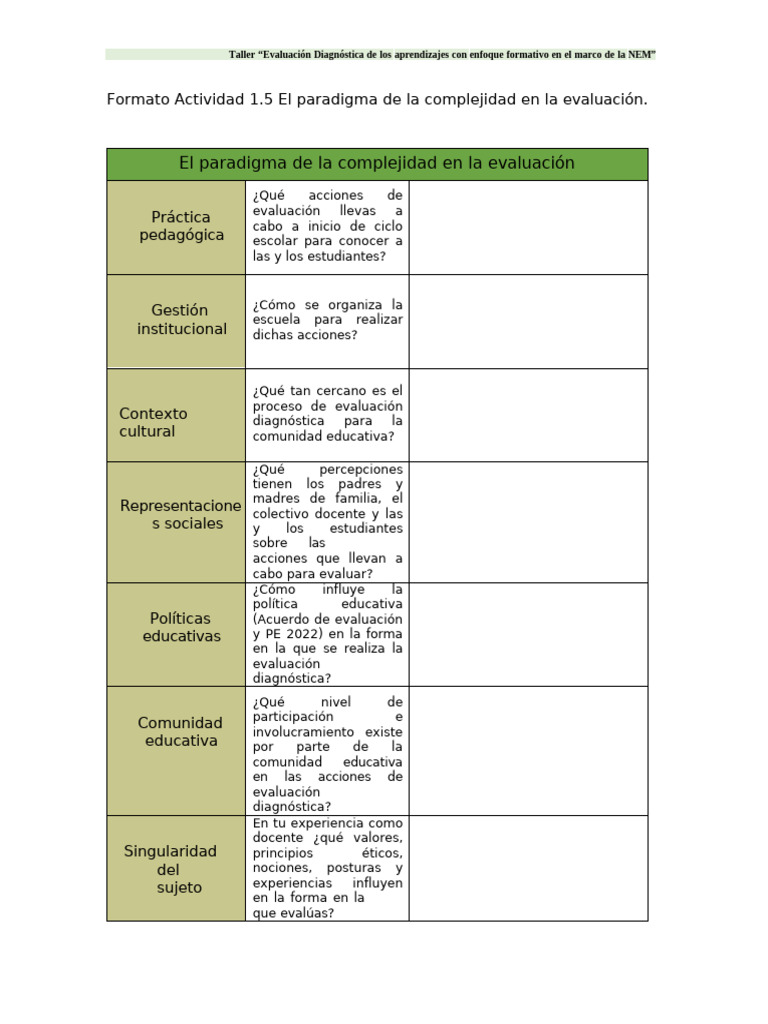 El Paradigma de La Complejidad en La Evaluación | PDF