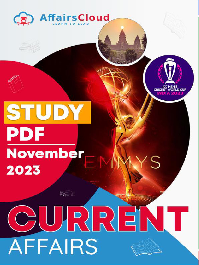 Current Affairs English Study PDF November 2023 by AffairsCloud | PDF ...
