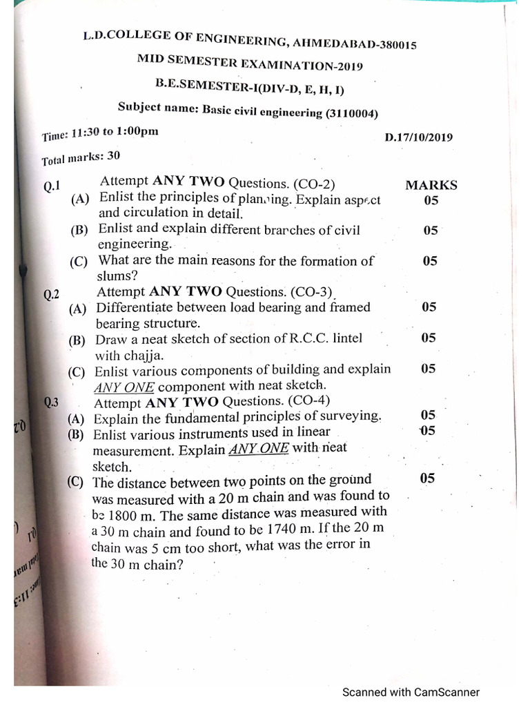 Bce - Mse Paper - 2019 20 | PDF
