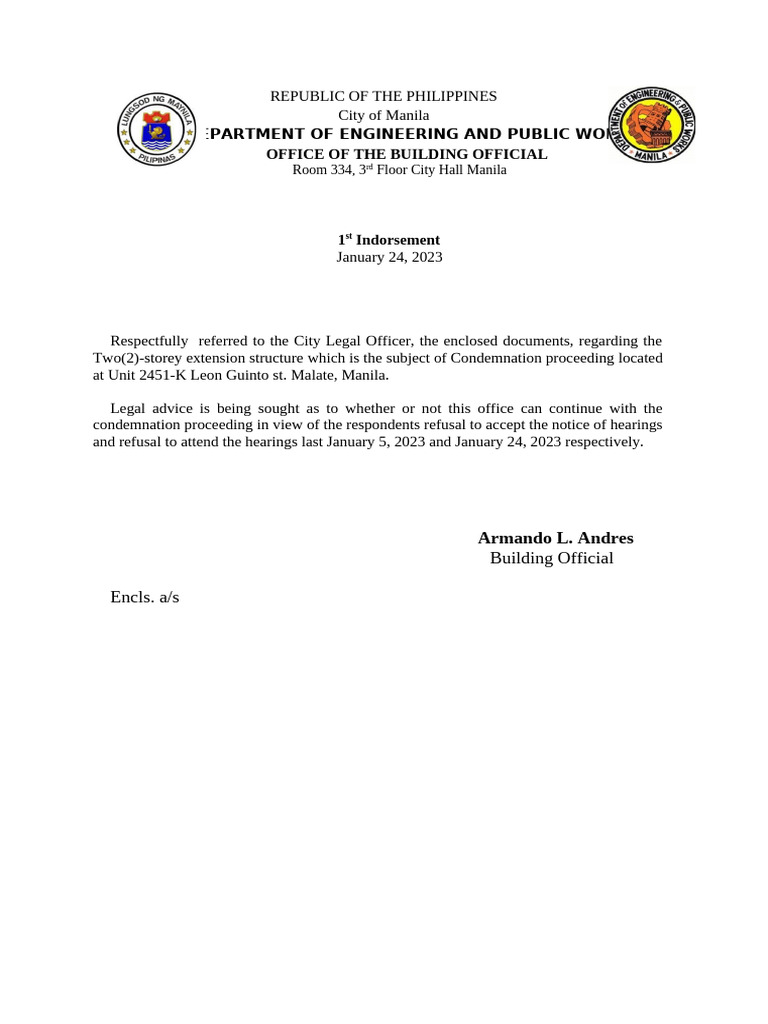 Legal Advice on Condemnation Proceedings | PDF