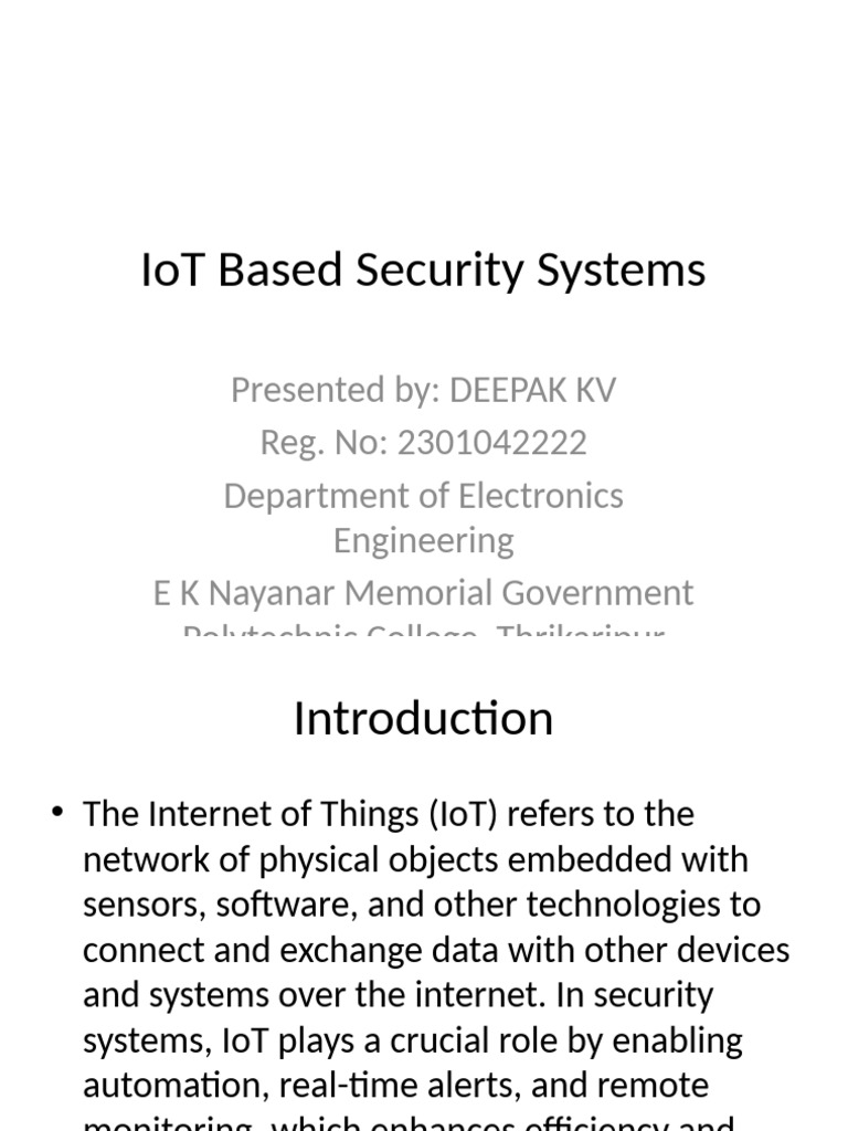 IoT Security Systems Overview | PDF | Internet Of Things | Information ...