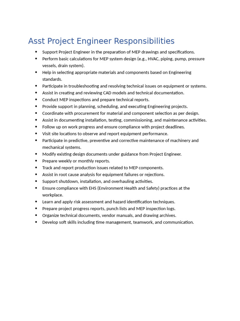 Asstt Project Engineer.v1.07032025 | PDF
