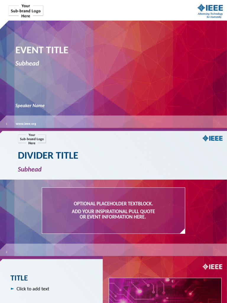 IEEE BrandedPresentationPPT Template D | PDF