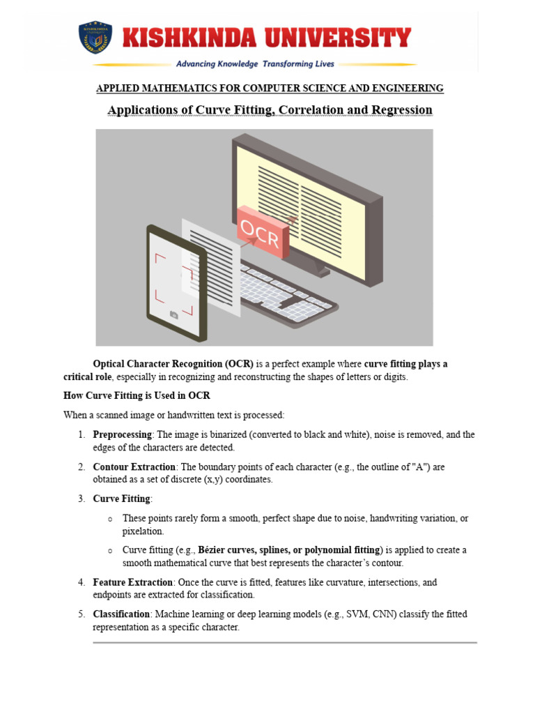 Curve Fitting in OCR and Regression Analysis | PDF | Spline ...