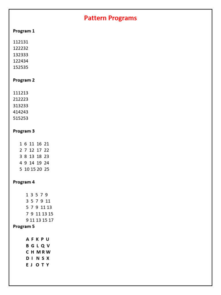 Java Programs for Number Properties | PDF | Matrix (Mathematics ...