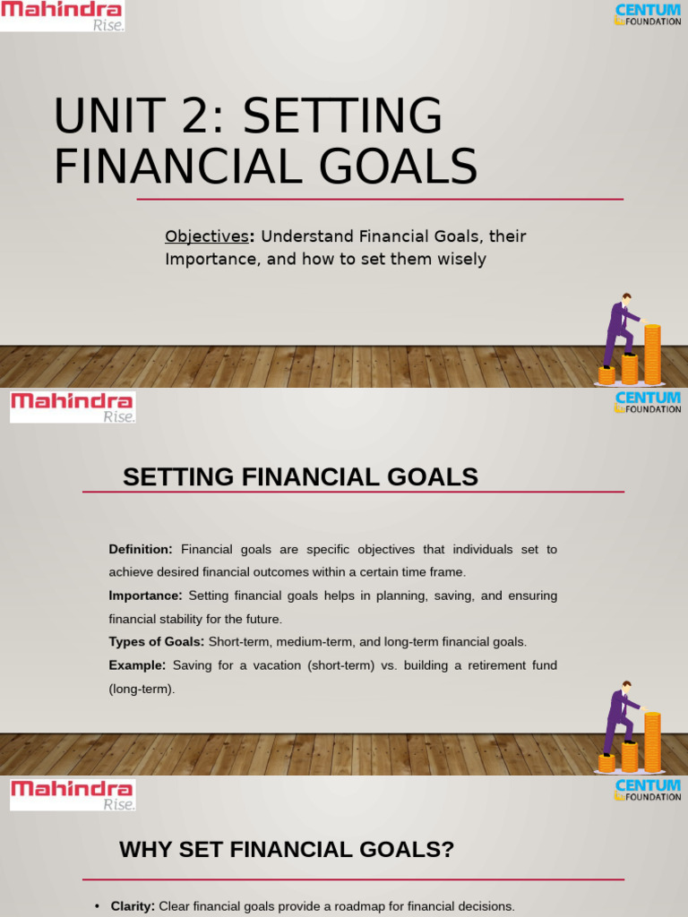 2 Setting Financial Goals | PDF | Goal | Expense