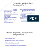 Dynamic Programming and Single Word Recognizers Explained