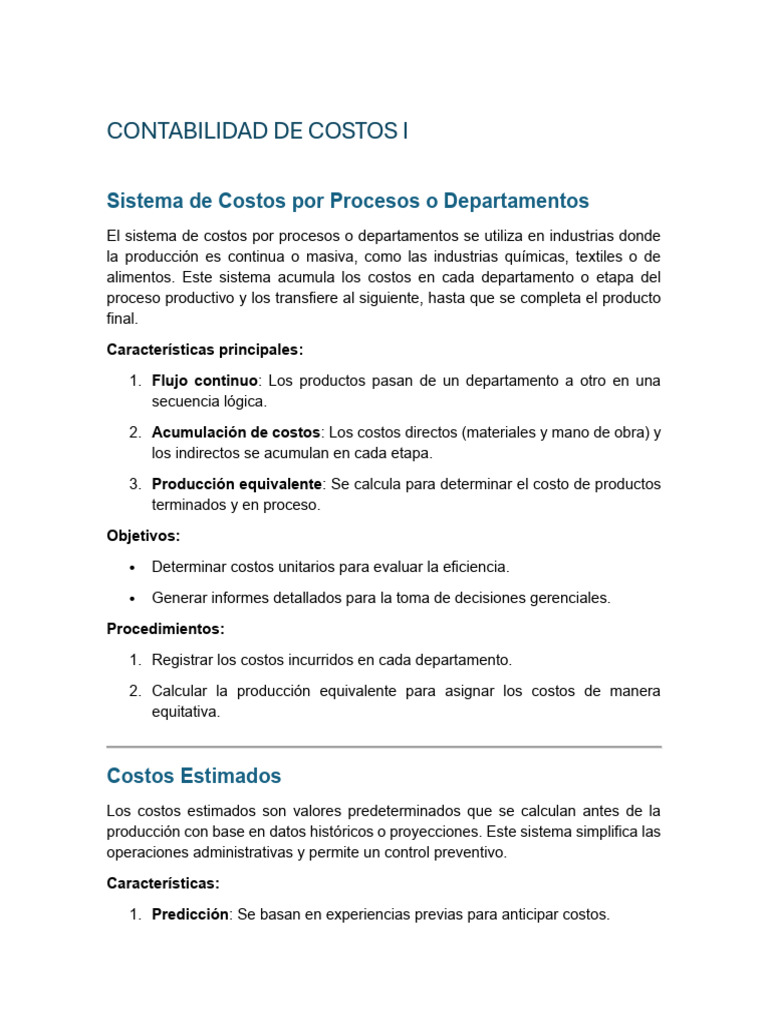 Sistemas de Costos en Contabilidad | PDF | Contabilidad de costos | Costo