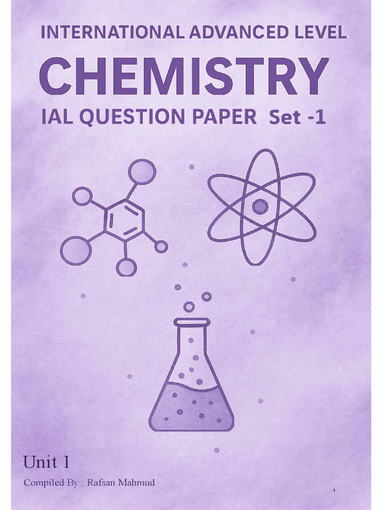 As Chemistry Hard Questions Unit 1 Set 1 | PDF