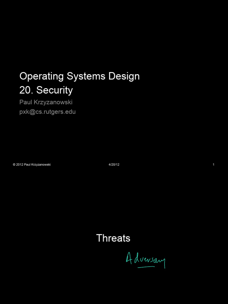 Operating Systems Security Threats Overview | PDF | Computer Virus ...