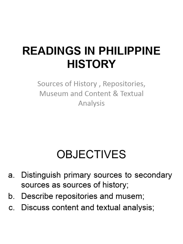 Philippine History Sources & Analysis | PDF | Museum | Semantics