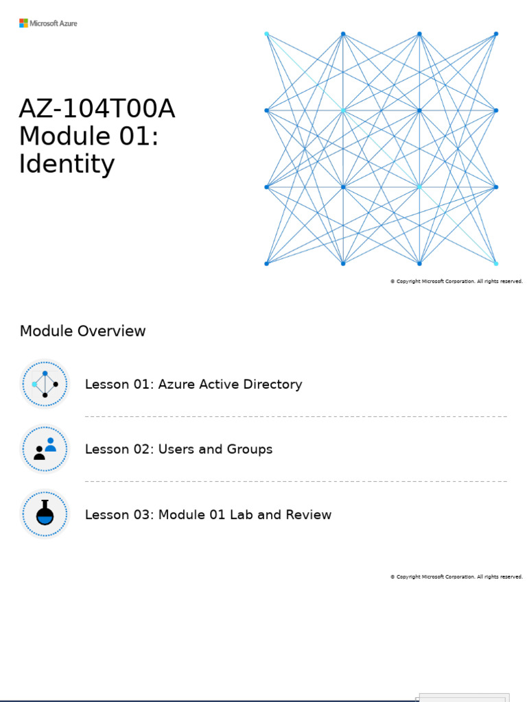 AZ 104T00A ENU PowerPoint - 01 | PDF | Active Directory | Microsoft Azure