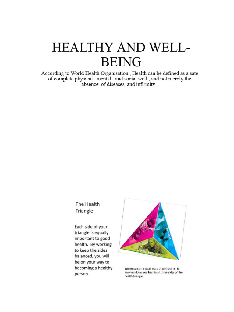 Understanding Health and Well-Being | PDF | Well Being | Mental Health