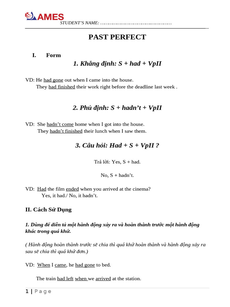 Past Perfect Tense Guide and Exercises | PDF | Chess Theory | Chess