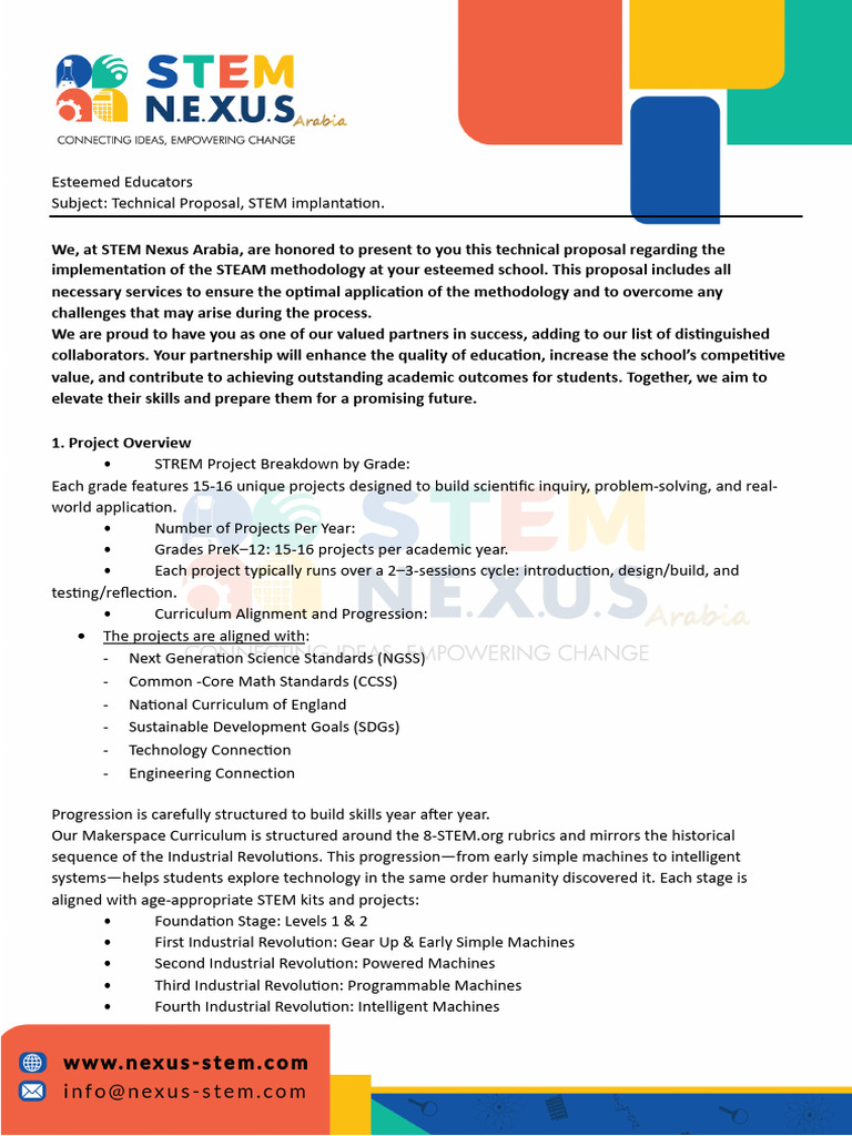 STEM Implementation Proposal for Schools | PDF | Programme For ...