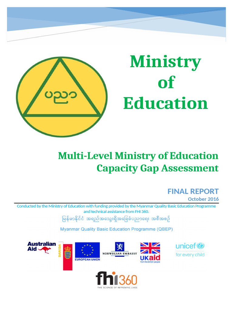 MOE Capacity Gap Assessment Assessment Final Report - 2016 October ...