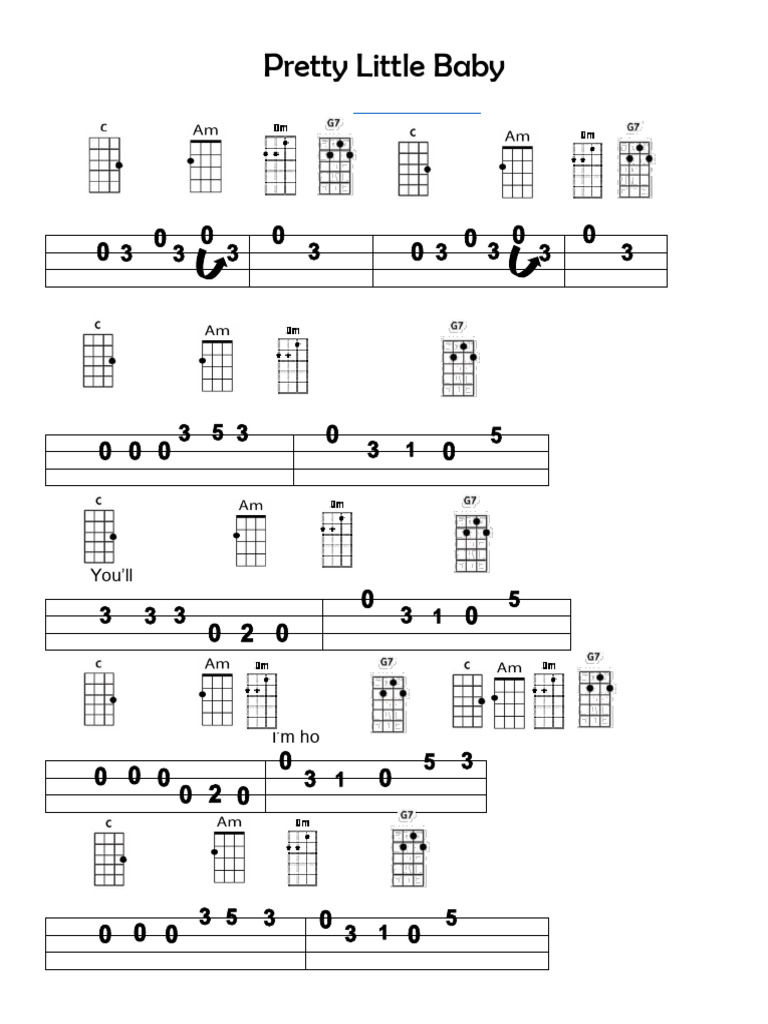 Pretty Little Baby Lyrics and Chords | PDF
