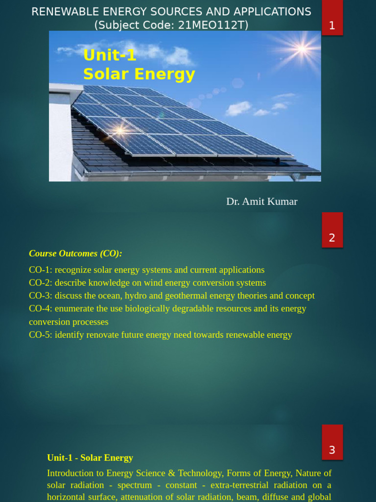 Solar Energy Fundamentals and Applications | PDF | Solar Energy | Solar ...