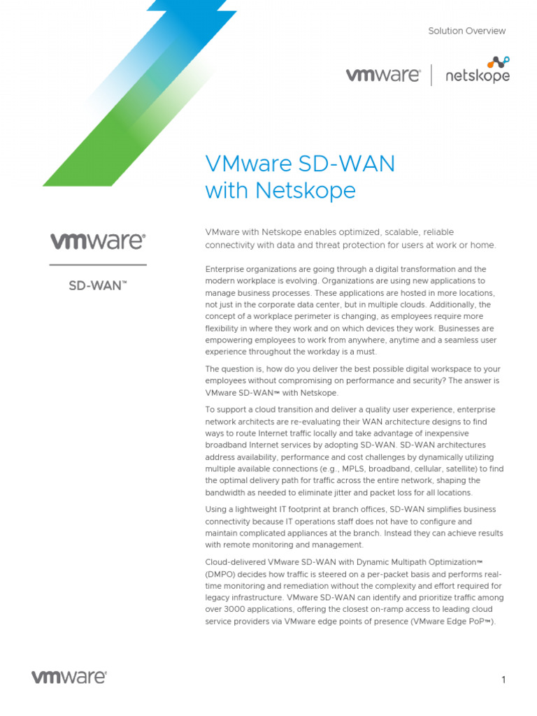 VMware SD-WAN & Netskope Integration Guide | PDF | Cloud Computing ...