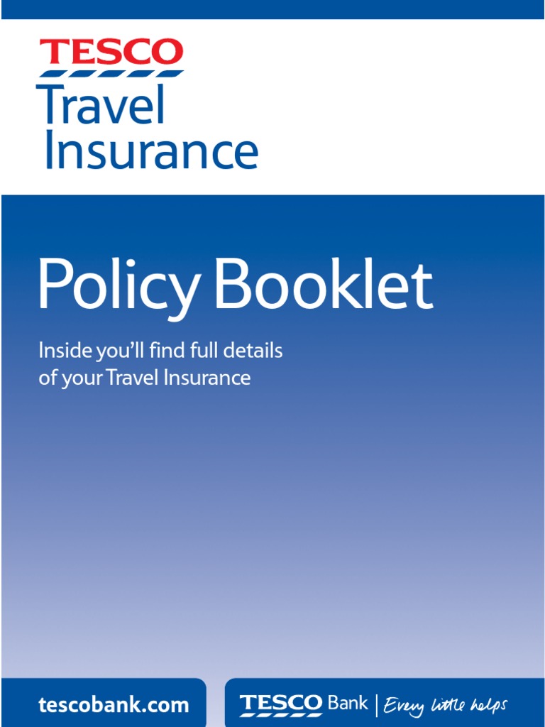 Tesco Travel Policy Booklet European Economic Area