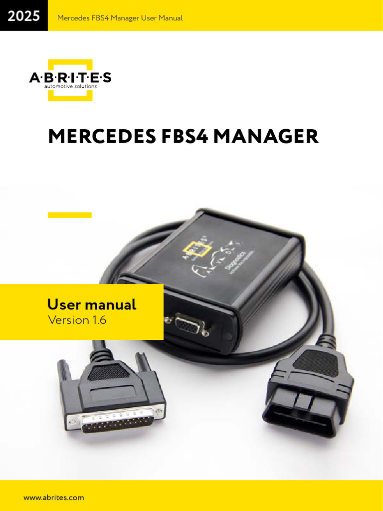Mercedes FBS4 Manager User Manual | PDF | Electrical Connector | Software