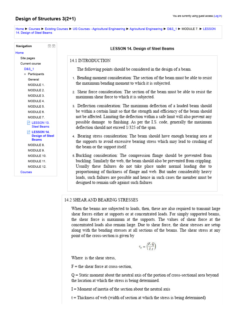Steel Beam Design Considerations | PDF | Bending | Beam (Structure)
