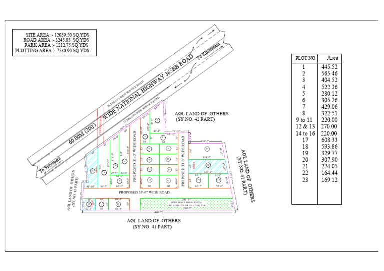 Plot and Road Area Specifications | PDF
