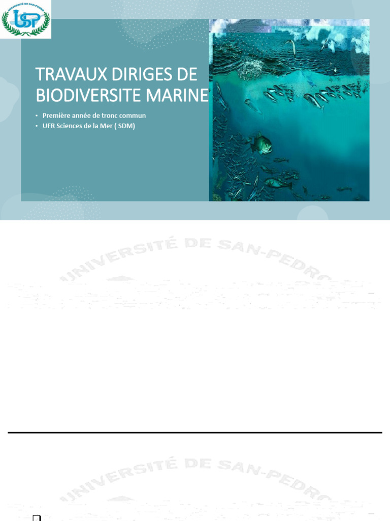 Comprendre la biodiversité marine | PDF | Biodiversité | Espèces menacées
